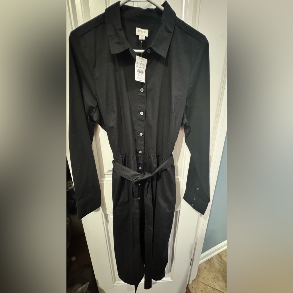 J. Crew Black Midi Dress NWT